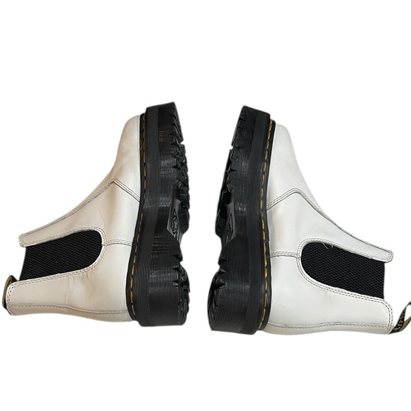 Dr. Martens Chelsea 2976 Quad Platform Bootie Women’s SZ 7 White Leather - Picture 6 of 11